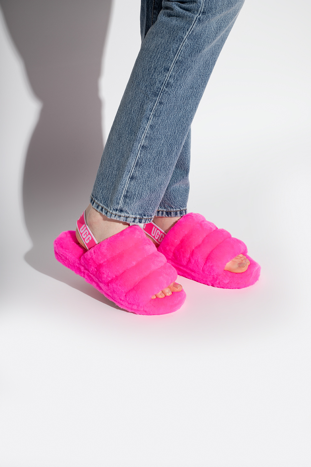 Neon Fluff Yeah plush sandals UGG ugg classic clear mini VbjdevelopmentsShops Mauritius